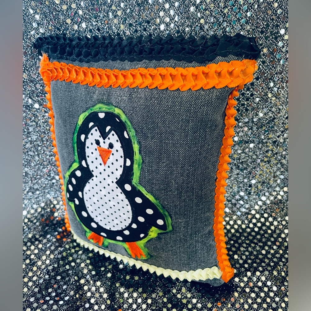 Hand Crafted Glow In The Dark Penguin Pillow Children